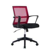Sedia per Ufficio con Schienale Medio Nero/Bordeaux - TECHLY - ICA-CT MC064