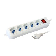 Multipresa 5 Posti Italiana Bipasso / Schuko - TECHLY - IUPS-PCP-LC