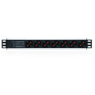 Multipresa 7 Posti da Rack 19" con Protezione Spina Italiana 1,5U - TECHLY PROFESSIONAL - I-CASE STRIP-17P