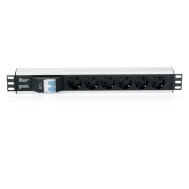 Multipresa 6 Posti da Rack 19" con Magnetotermico Spina Italiana 1,5U - TECHLY PROFESSIONAL - I-CASE STRIP-16A
