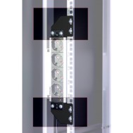 Staffe per montaggio verticale su montanti rack nero - TECHLY PROFESSIONAL - I-CASE SUPP-3BK1U