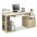 Scrivania Multifunzione per PC con Sei Ripiani, Acero - TECHLY - ICA-TB 202A-0