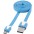 Cavo Flat USB AM a Micro USB M Azzurro 1m - TECHLY - ICOC MUSB-A-FLBL-0