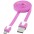 Cavo Flat USB AM a Micro USB M Rosa 1m - TECHLY - ICOC MUSB-A-FLR-0