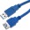 Cavo Prolunga USB 3.0 A maschio/A femmina 0,5m Blu - TECHLY - ICOC U3-AA-005-EX-0