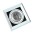 Faretto LED Singolo da Incasso 12W Bianco Freddo, Silver - Techly - I-LED-DOWN-12WPWV-0