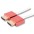 Cavo HDMI High Speed with Ethernet Ultra Slim 1,8m metal cover rosso - TECHLY - ICOC HDMI-SL-018MR-0