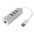 Hub 3 porte USB3.0 con Ethernet LAN 1Gigabit e adattatore USB-C  - Techly Np - IDATA USB-ETGIGA-3CT-1