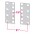 Coppia staffe riduttrici per armadi ETSI 2U - TECHLY PROFESSIONAL - I-CASE RAIL-ADP2ETG-1