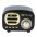 Radio Speaker Bluetooth Wireless, Design Radio Classico, nero - TECHLY - ICASBL12BKT-0