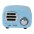 Radio Speaker Bluetooth Wireless, Design Radio Classico, azzurro - TECHLY - ICASBL12BLUE-0
