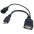 Cavo USB A F 2.0 OTG a Micro USB M / F, 30cm Nero - TECHLY - ICOC MUSB-MC1-0