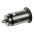 Mini Caricatore da Auto USB-A e USB-C™ Quick Charge 3.0 38W in Metallo Nero - TECHLY - IUSB2-CAR5-AC38W-3