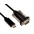 Convertitore Adattatore da USB-C a Seriale RS232 1,5m Nero - TECHLY NP - IDATA USB-SER-2CT-1