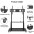 Supporto a Pavimento con Mensola per TV LCD/LED/Plasma 55-100" - TECHLY - ICA-TR30-6