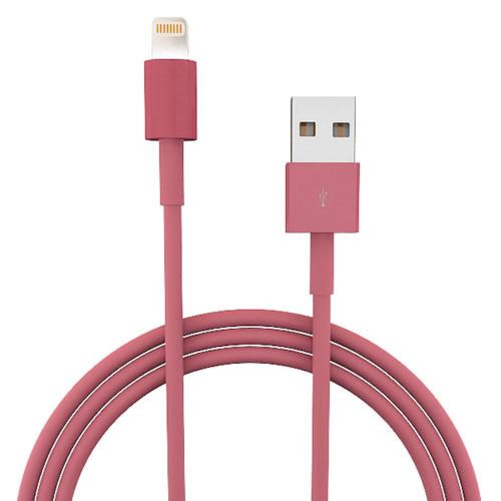 Lightning to USB2.0 Cable 8p Pink 1m - TECHLY - ICOC APP-8RE