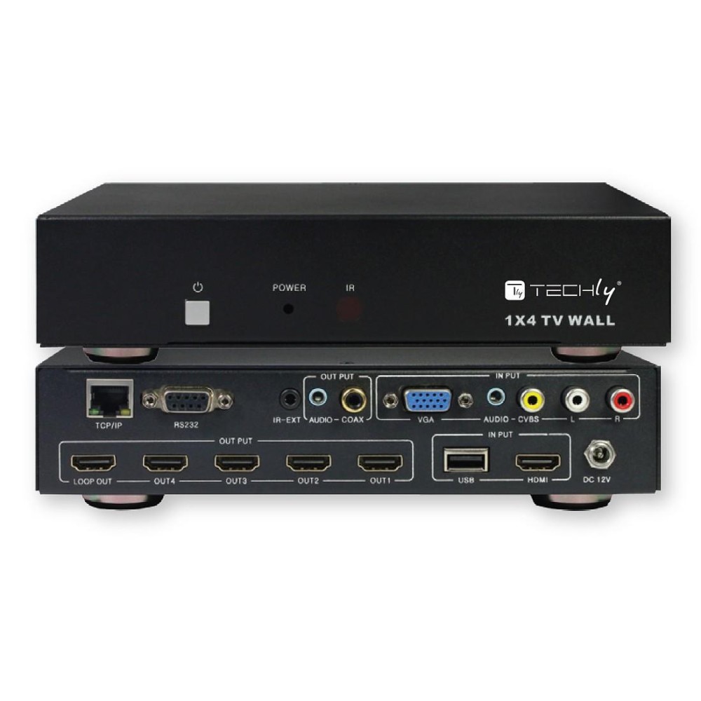 Splitter HDMI 1x4 TV Wall - TECHLY - IDATA HDMI-MX14-1