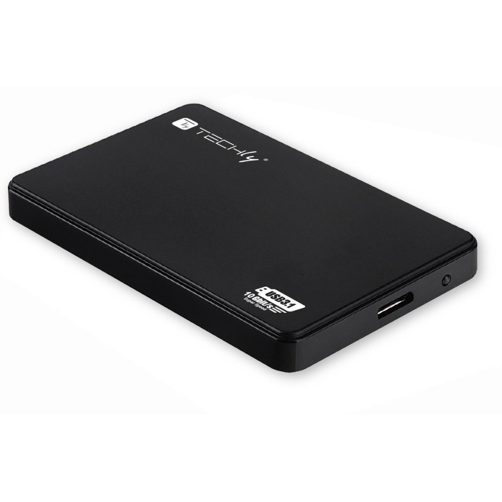 HDD/SSD External Box 2.5" SATA USB3.1 SuperSpeed Black - TECHLY - I-CASE SU31-25TY-1