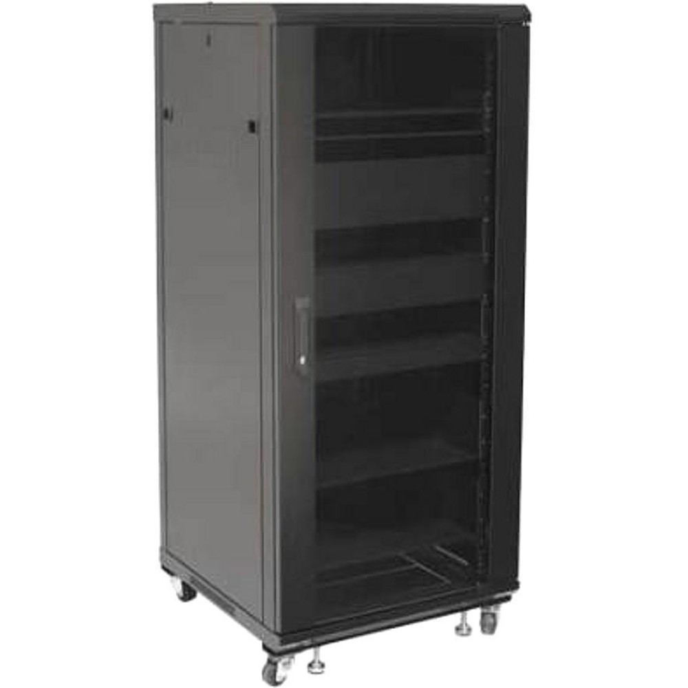 Audio Video Rack Cabinet 19" 27U 600x600 Black - TECHLY PROFESSIONAL - I-CASE AV-2127BKTY-1