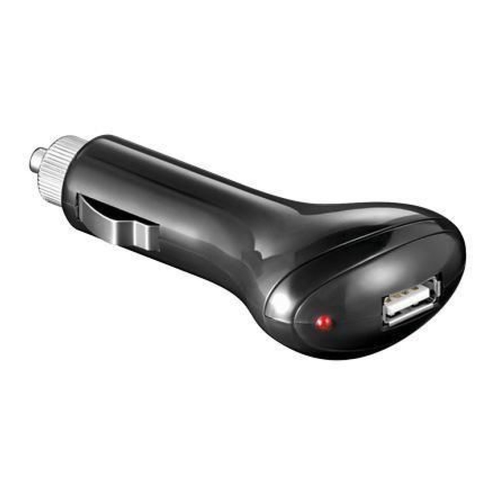 Charger 1p USB 1Ah 12V for Car Cigarette Lighter Socket - TECHLY - IUSB2-CAR-1A1P-1