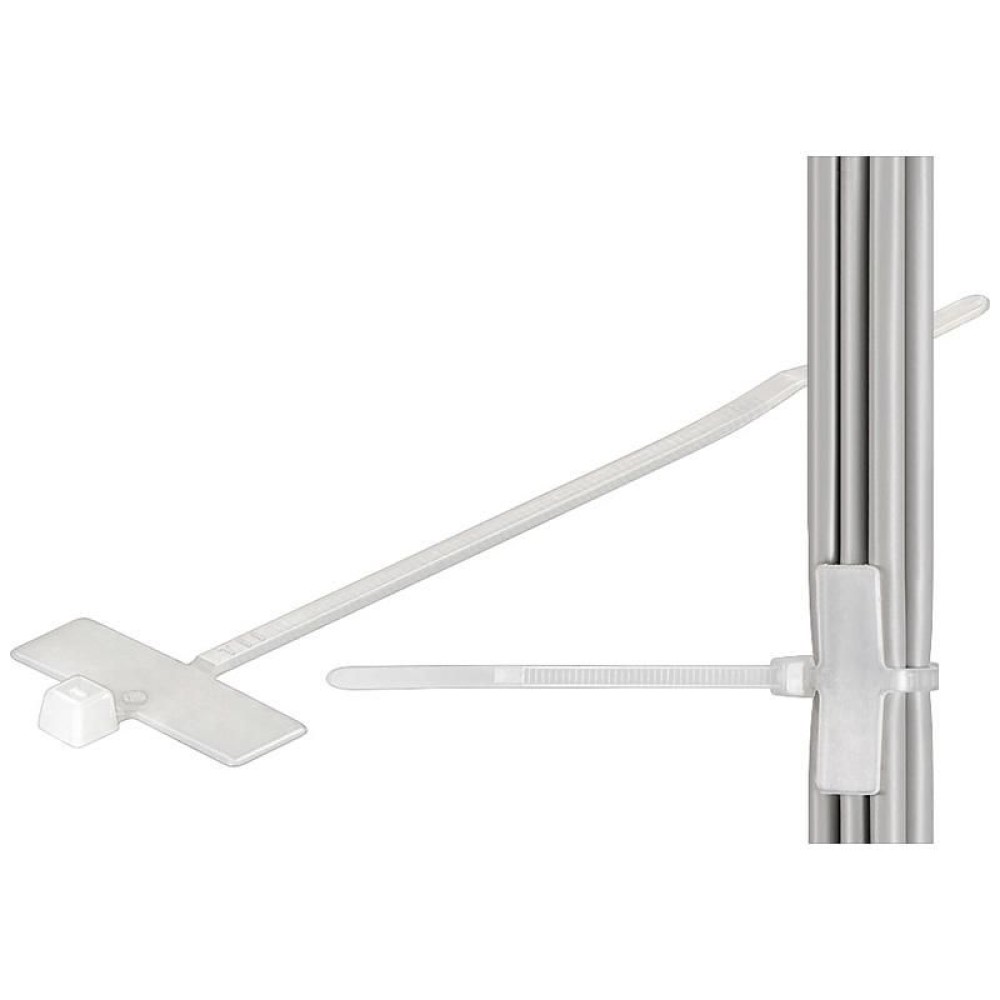 Cable Tie With Nameplate 100X2,5mm 100 pcs White - TECHLY - ISWT-959-1