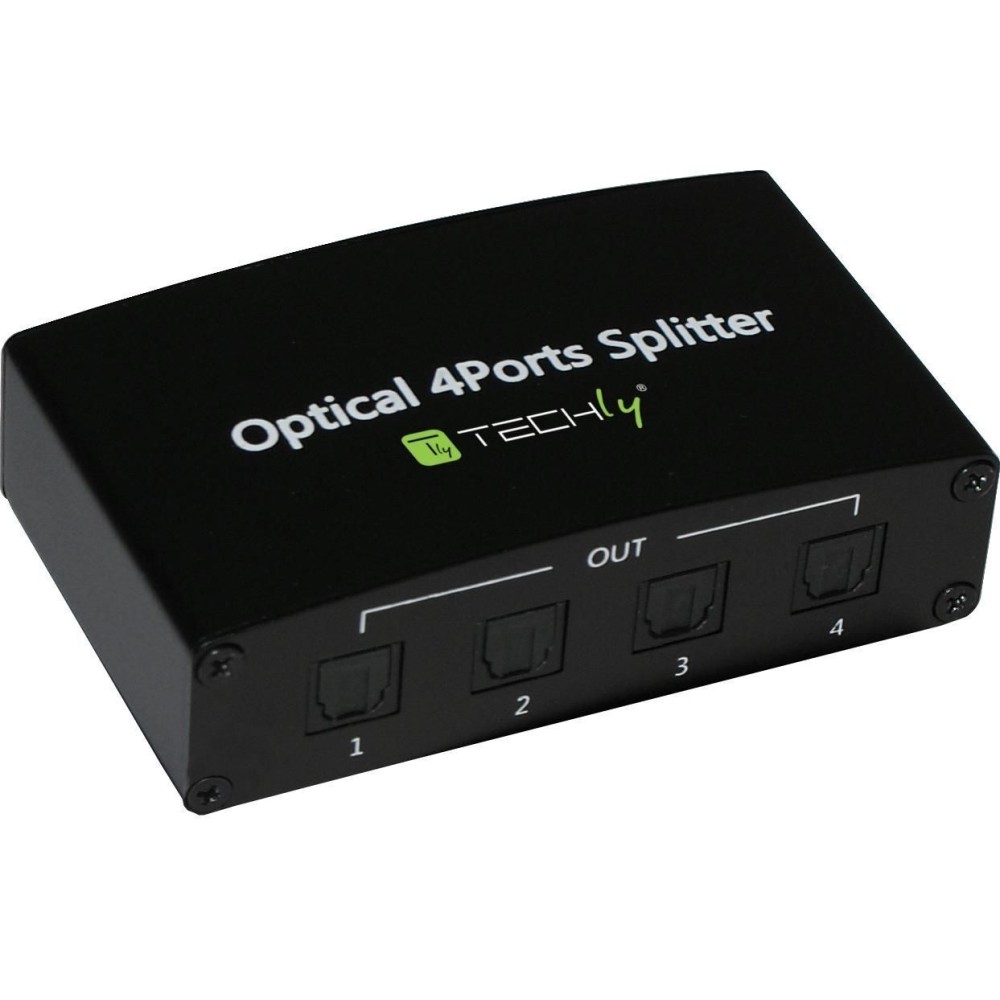 Digital Audio Splitter 4 Toslink Ports - TECHLY - IDATA TOS-SP4