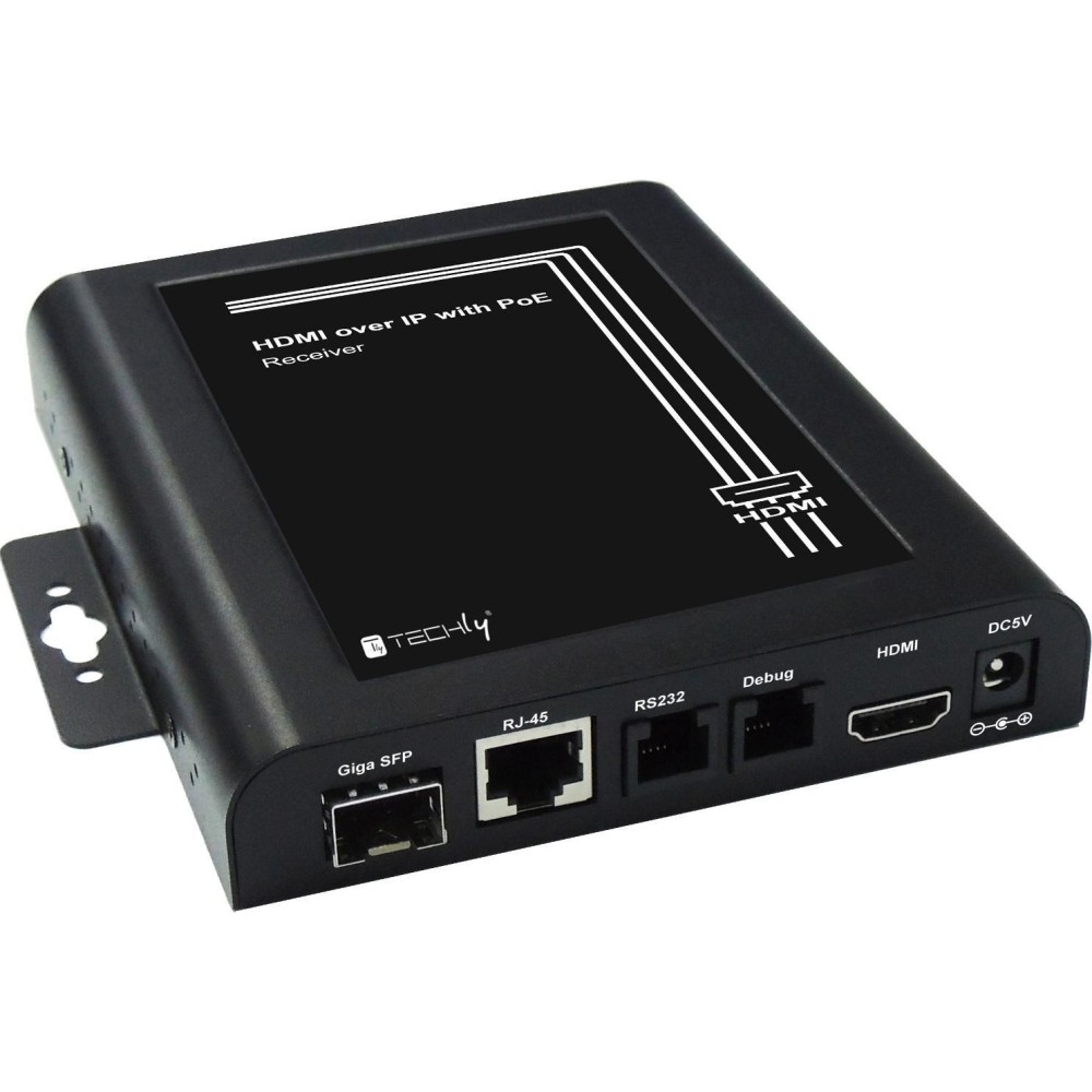 HDMI Extender Receiver over IP with PoE and Video Wall Function - TECHLY - IDATA EXTIP-VWR-1