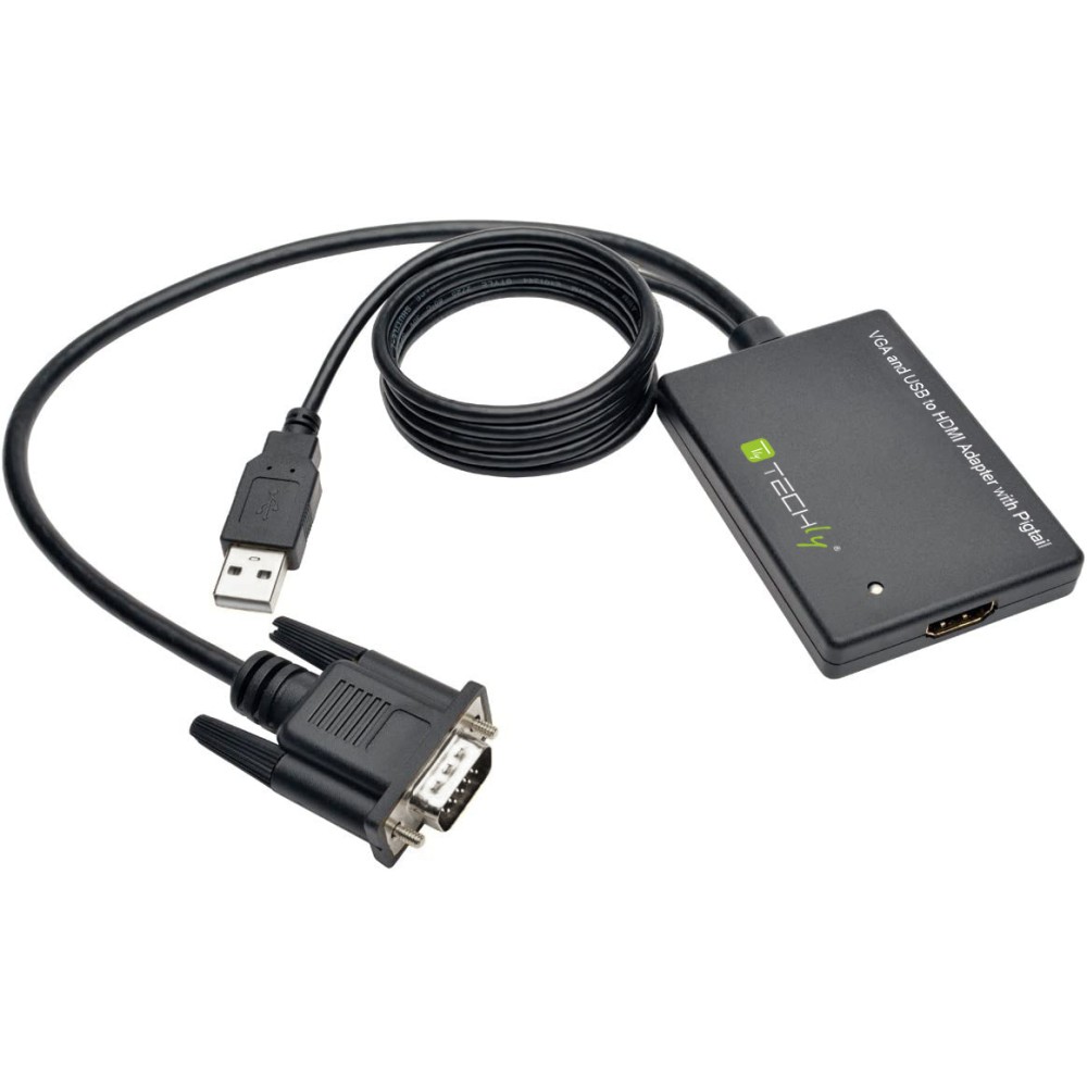 Cable Converter SVGA and Audio to HDMI - TECHLY - IDATA HDMI-VGA3
