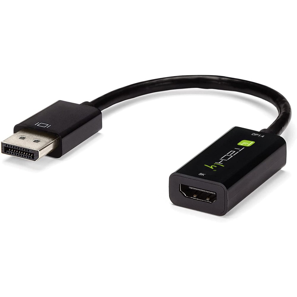 Active DisplayPort 1.4 to HDMI 8K Adapter Black - TECHLY - IADAP DP-HDMIF8K-1