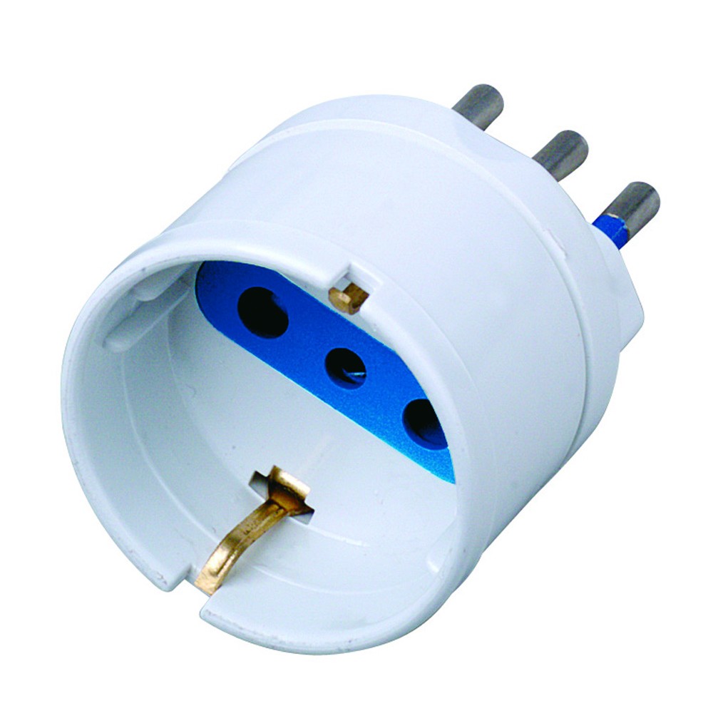 10A Schuko Plug Adapter White - TECHLY - IPW-IC214-1