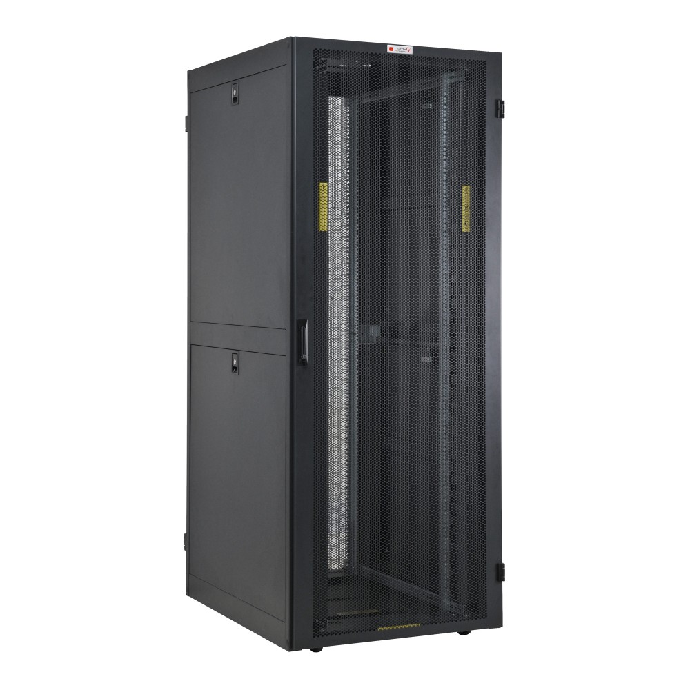 NetRack Cabinet 19" 600x1000 42 Units Vented ports Black in Flat Pack  - TECHLY PROFESSIONAL - I-CASE FP-42VTBK2-1