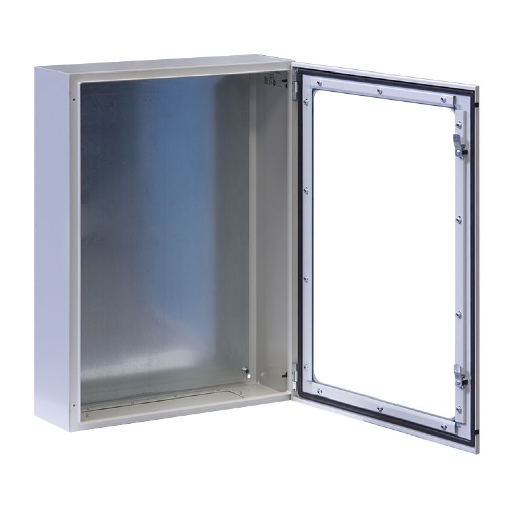 Wall Rack Cabinet 19" 17U IP65 with Glass Door Gray 200mm depth  - TECHLY PROFESSIONAL - I-CASE IP-1720GV