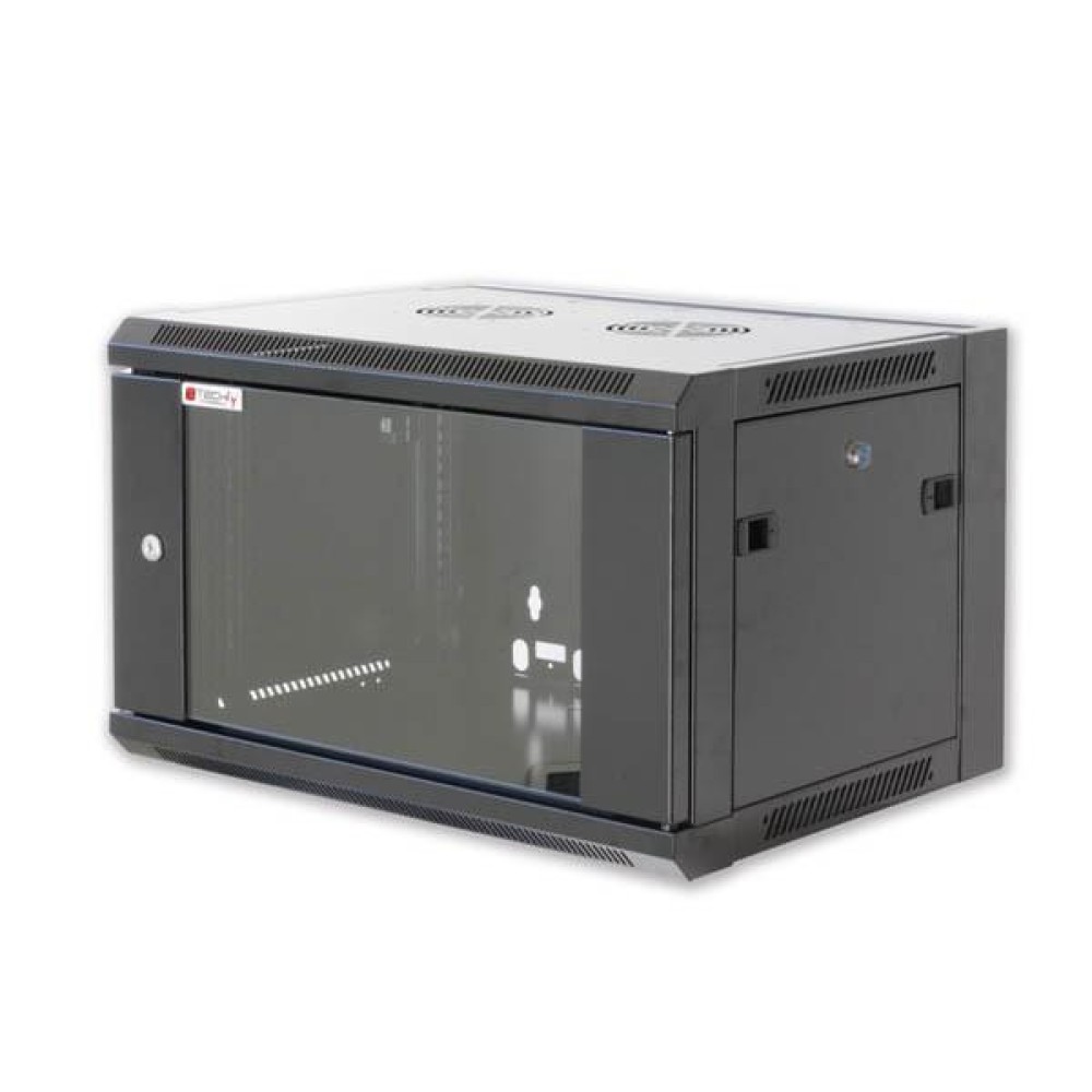 Wall Rack Cabinet 19" D600 9 units to Assemble Black - TECHLY PROFESSIONAL - I-CASE FP-3009BKTY-1