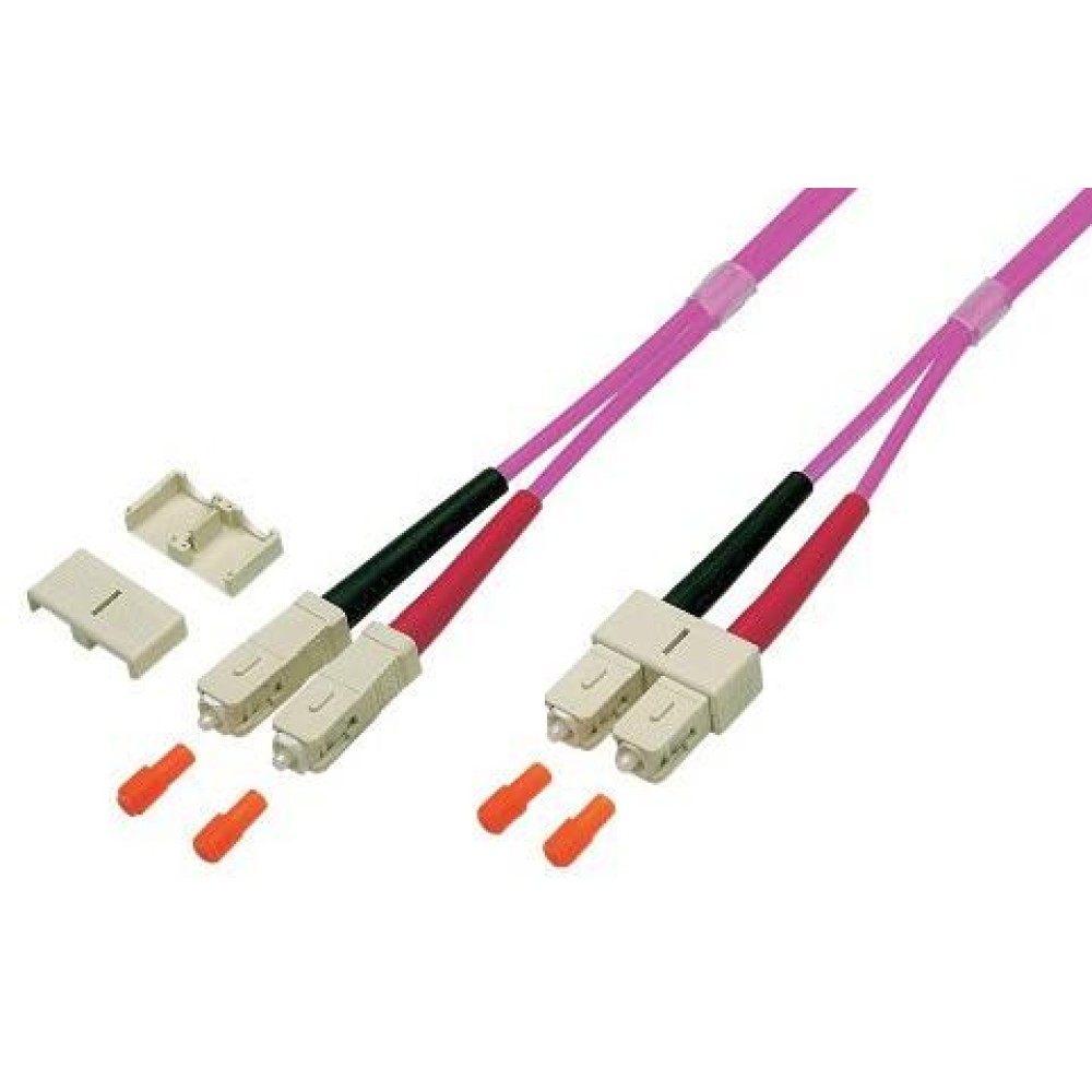 Multimode 50/125 OM4 Fiber Optic Cable SC/SC 10m - TECHLY PROFESSIONAL - ILWL D5-B-100/OM4-1