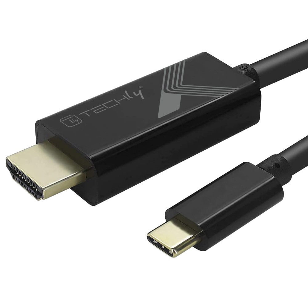 Adapter Cable USB-C™ Male to HDMI 2.0 4K Male 2m Black - Techly - IADAP USBC-HDMI2TY