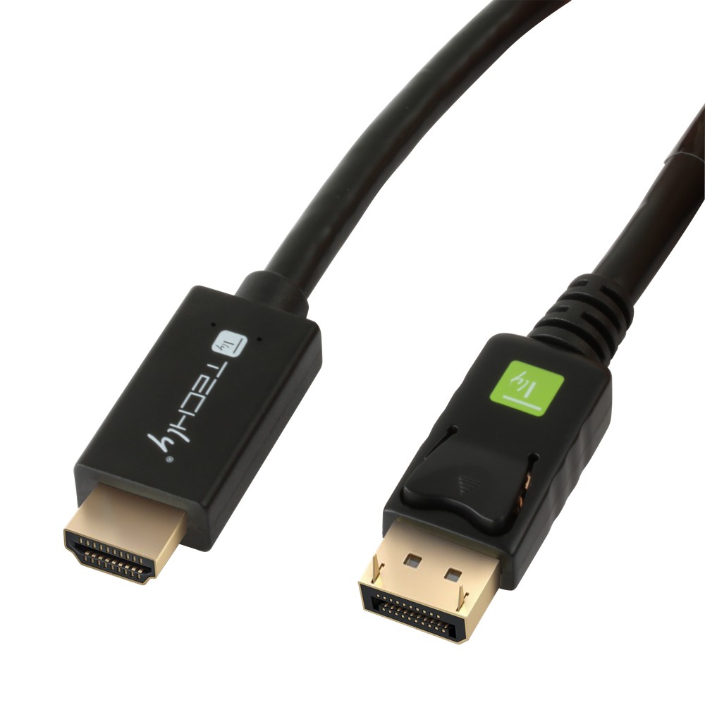 Converter Cable 1m DisplayPort to HDMI 1.2 4K - TECHLY - ICOC DSP-H12-010-1