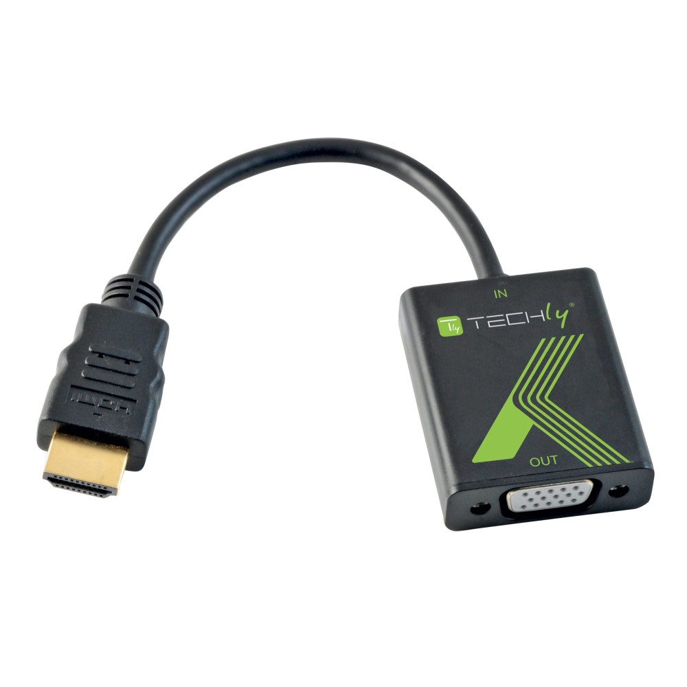 Cable Adapter Converter HDMI to VGA  - TECHLY - IDATA HDMI-VGA2-1