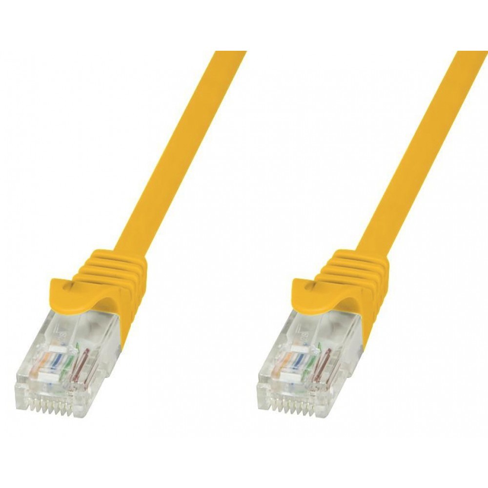 Network Patch Cable in CCA Cat.5E UTP 20m Yellow - TECHLY PROFESSIONAL - ICOC CCA5U-200-YET