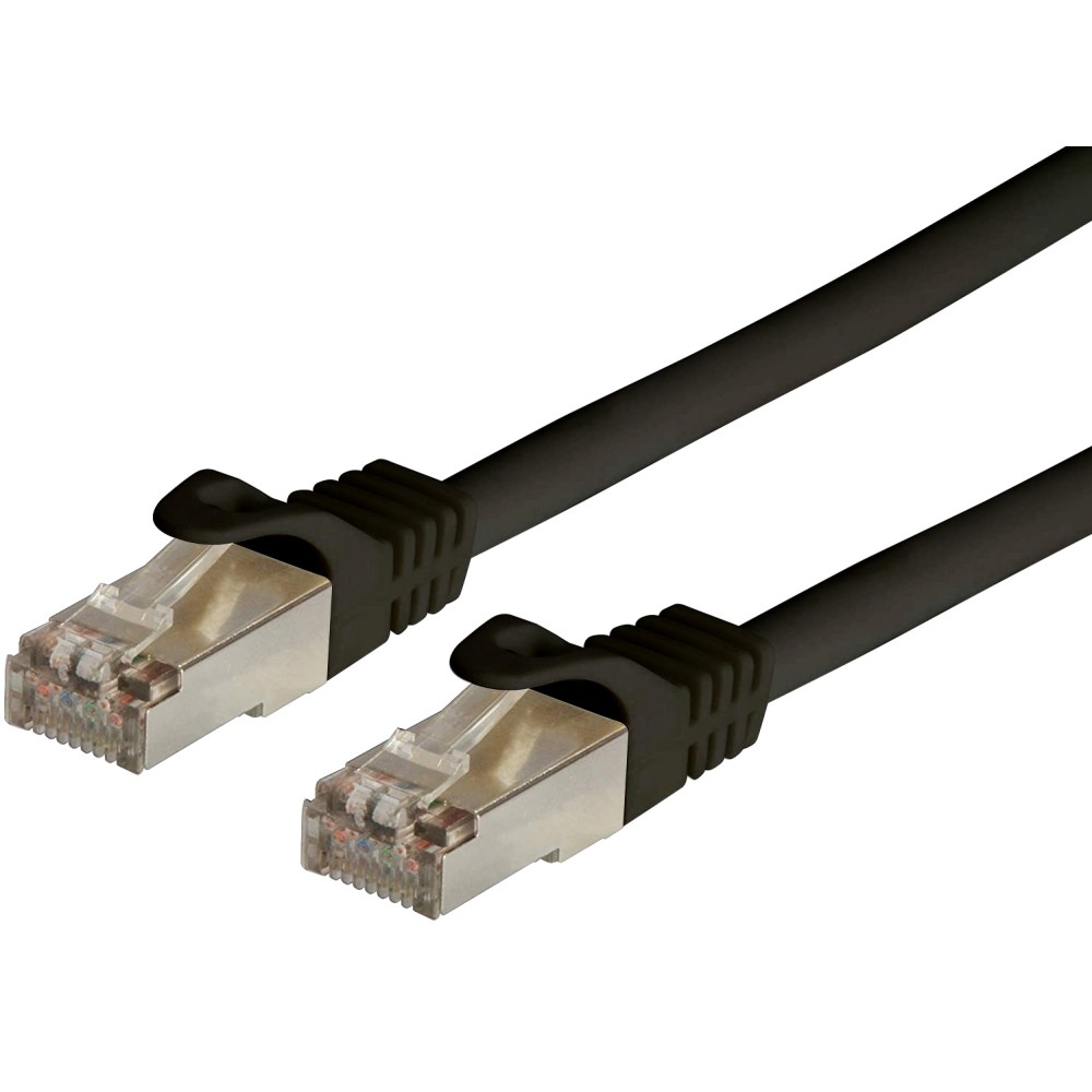 Copper Patch Network Cable Cat.6A SFTP LSZH 0.25 m Black - TECHLY PROFESSIONAL - ICOC LS6A-0025-BKT-1