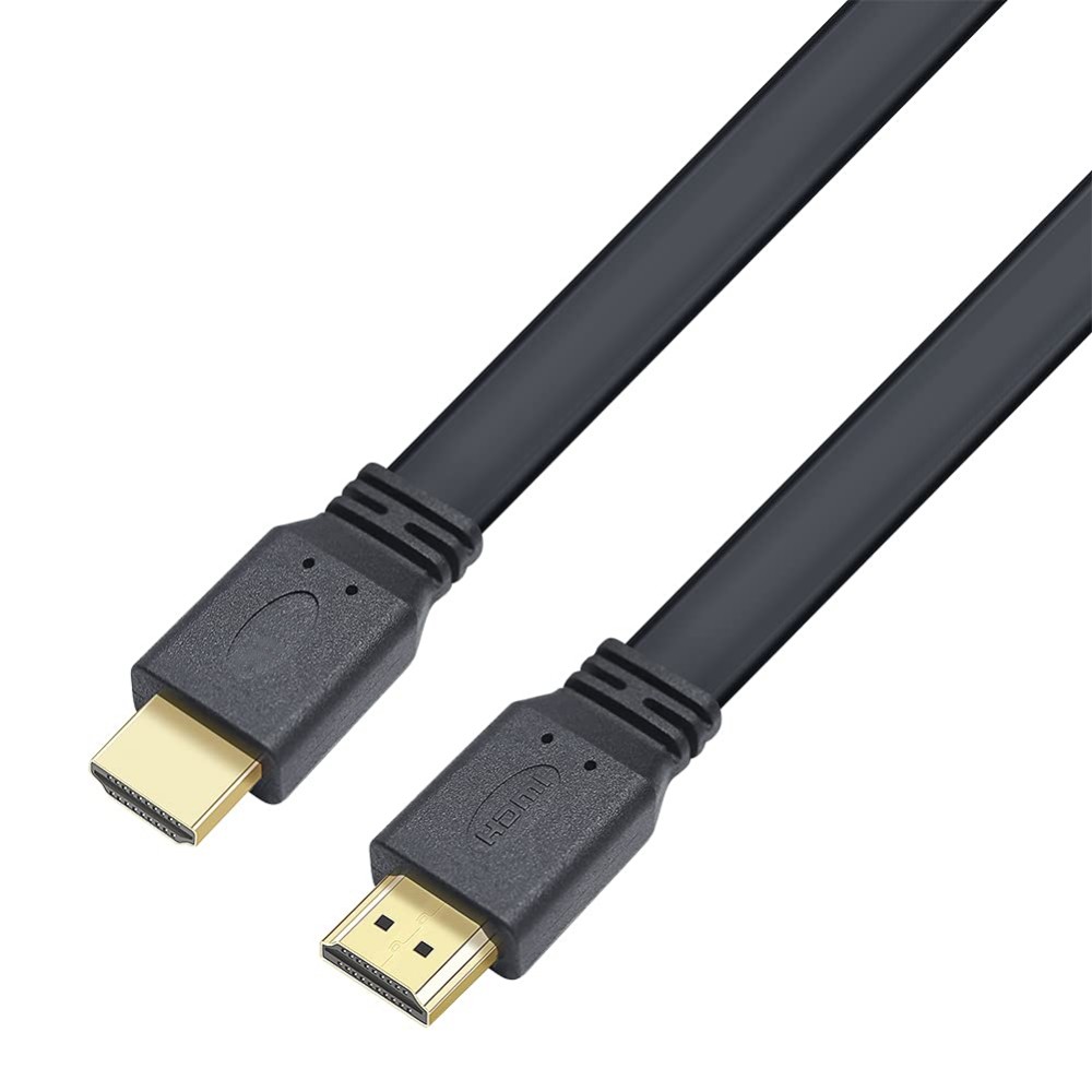 HDMI 2.0 Flat Cable High Speed with Ethernet A/A M/M 0.5m - TECHLY - ICOC HDMI2-FE-005TY