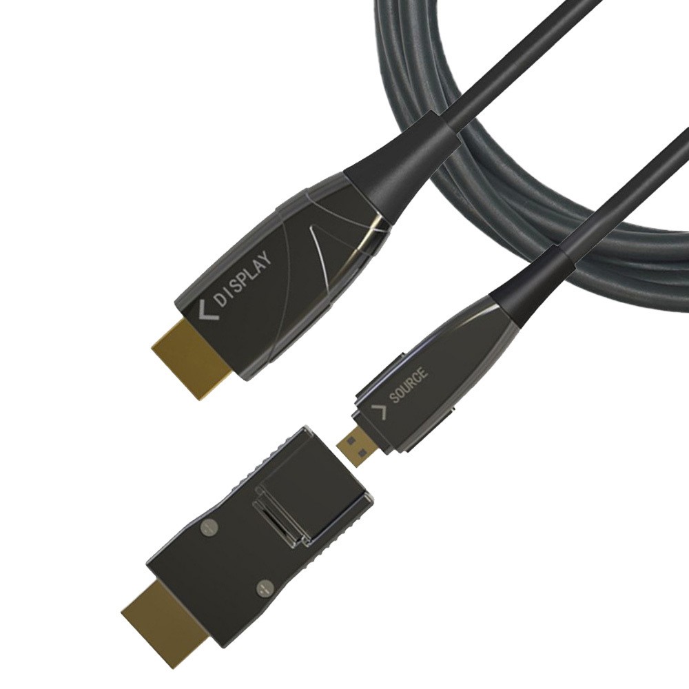 HDMI A/A Micro HDMI AOC Fiber Optic Cable 4K 100m - Techly - ICOC HDMI-HY2D-100-1