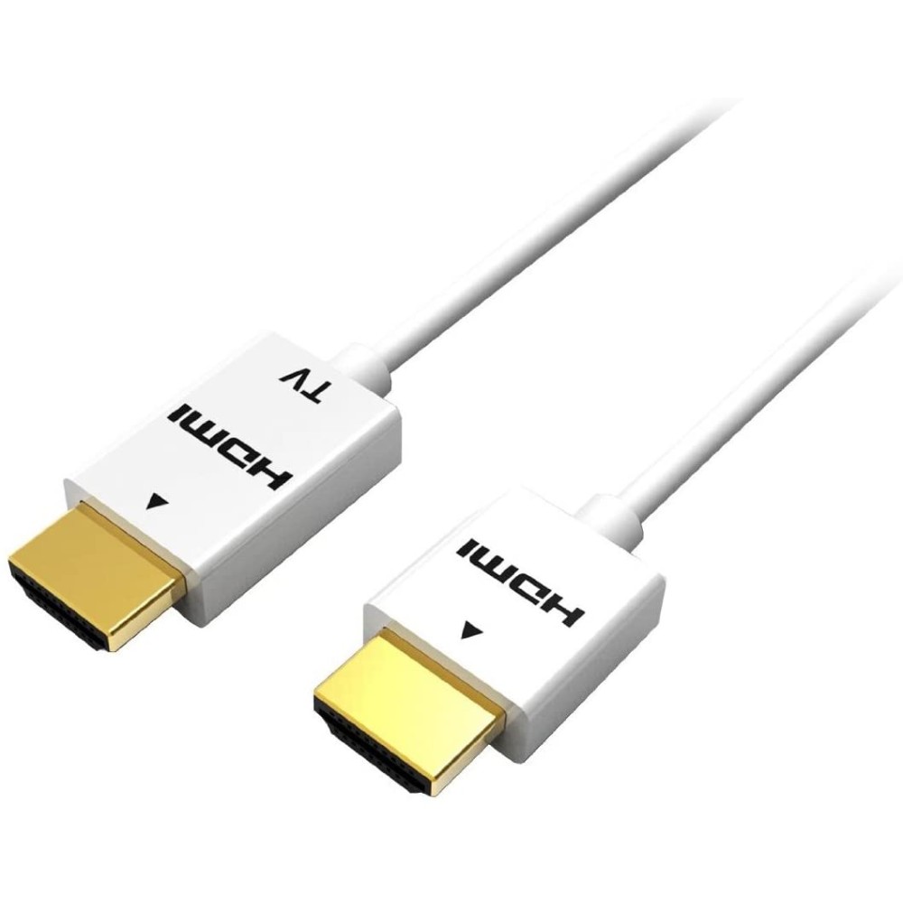 1.8m High Speed HDMI Cable with Ethernet Ultra Slim - TECHLY - ICOC HDMI-SL-018W