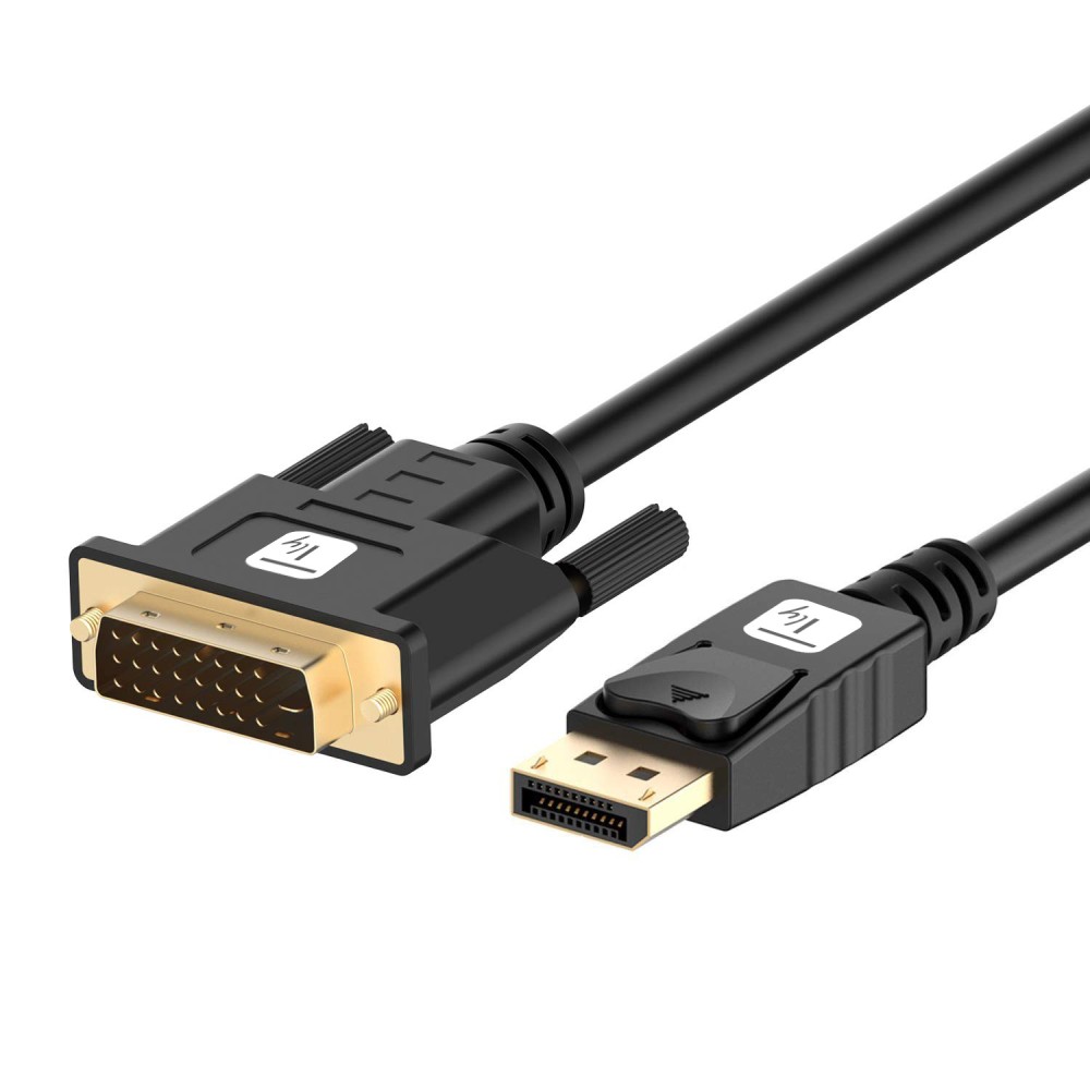 Monitor Cable DisplayPort Male to DVI Male Passive 2m Black - Techly - ICOC DSP-C12-020P-1