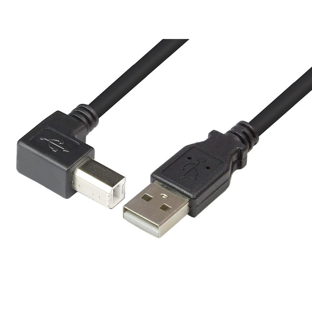 USB 2.0 Cable A male / B male angled 1m - TECHLY - ICOC U-AB-10-ANG-1