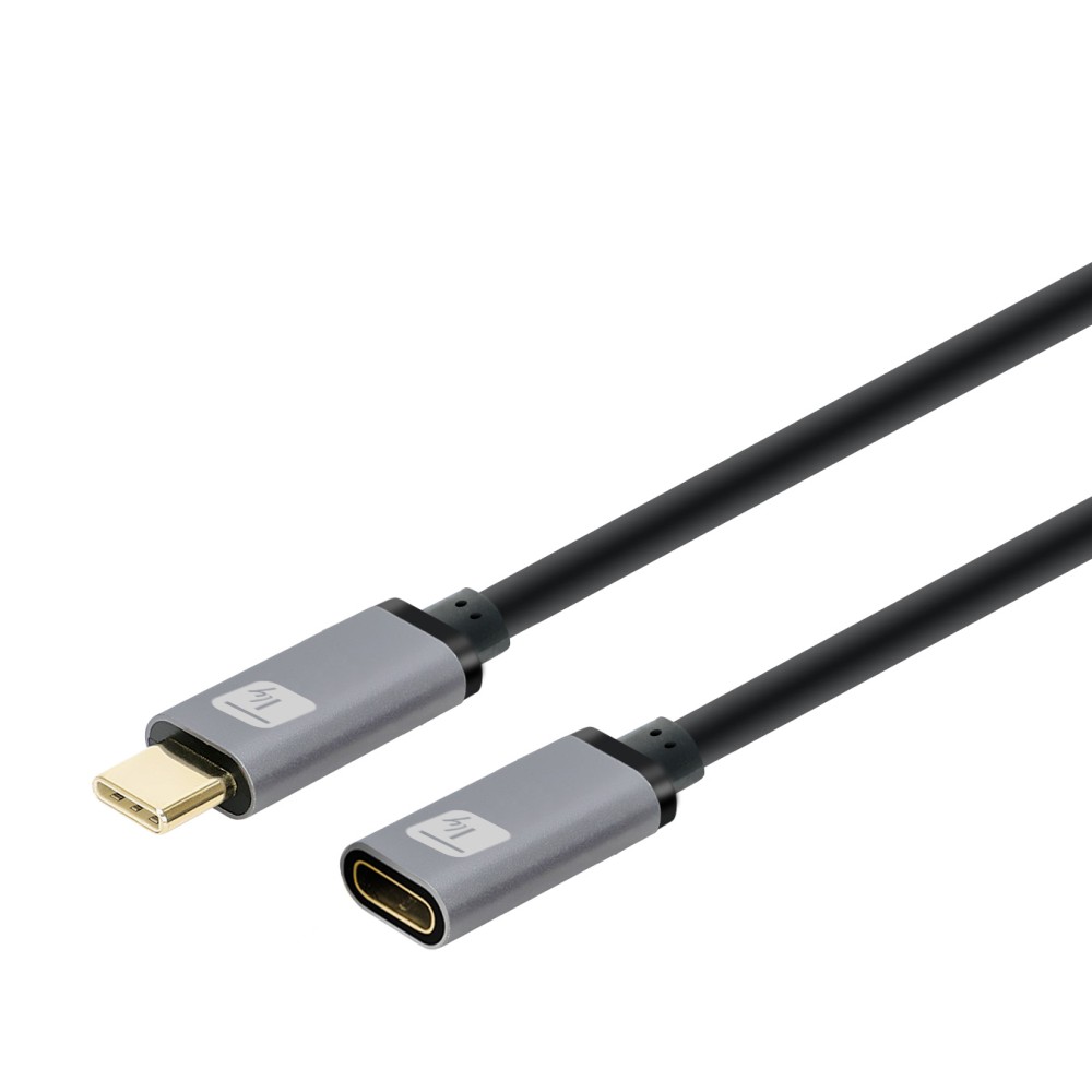 USB 3.2 Gen 2 USB-C™ M/F Thunderbolt 3 E-Mark Cable 1m Black - TECHLY - ICOC MUSB322-CMF-010-1