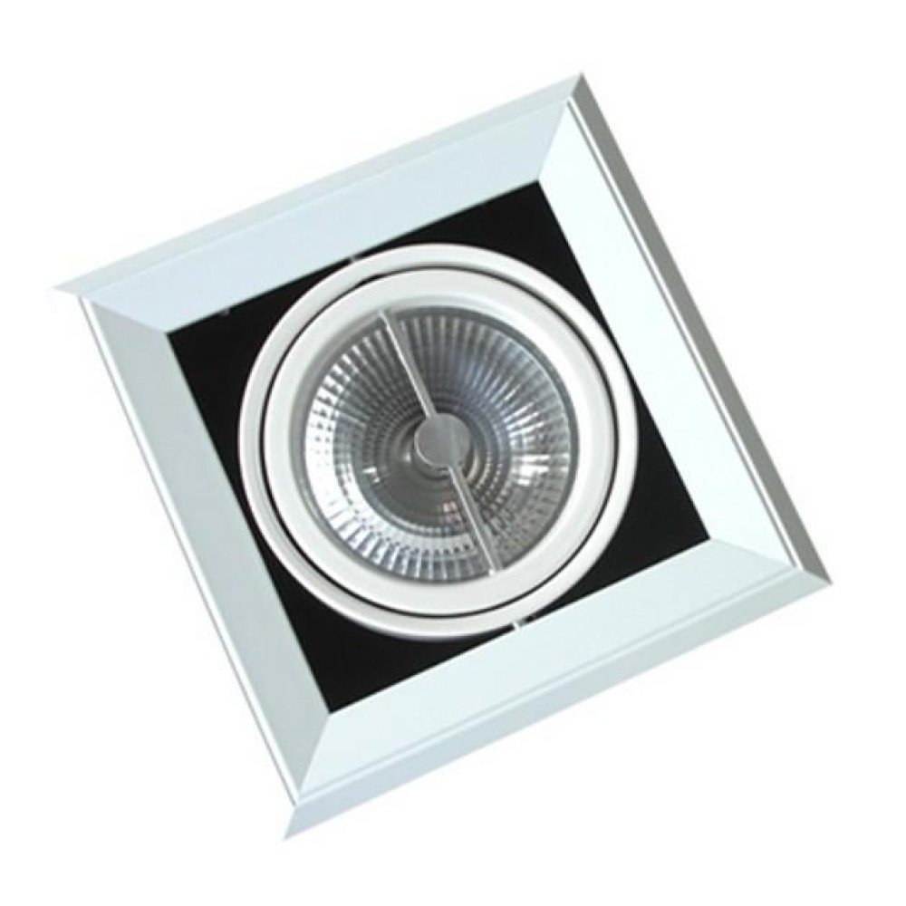 Single Recessed LED spotlight 12W Cool White, Silver - TECHLY - I-LED-DOWN-12WPWV-1