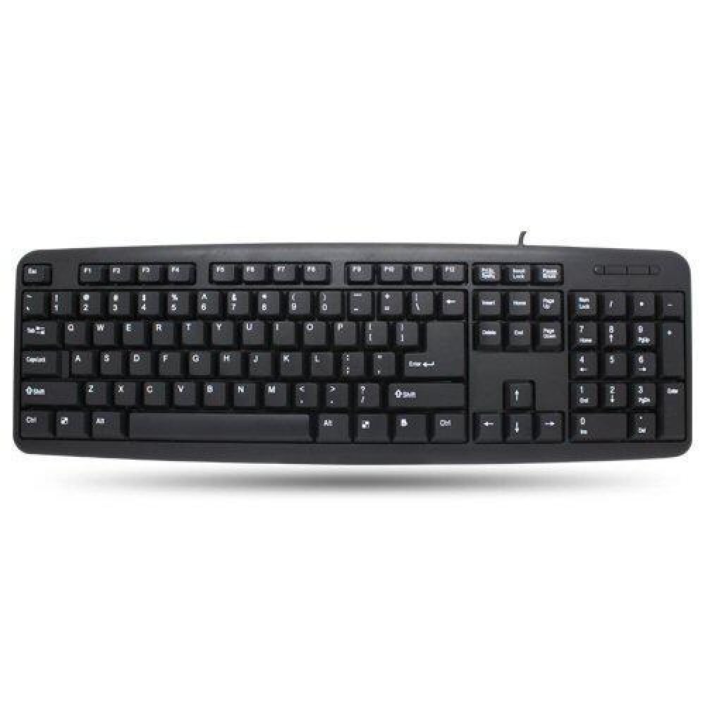 PS2 Keyboard 104 keys American Layout Black - TECHLY - IDATA 955-AM-BK-1