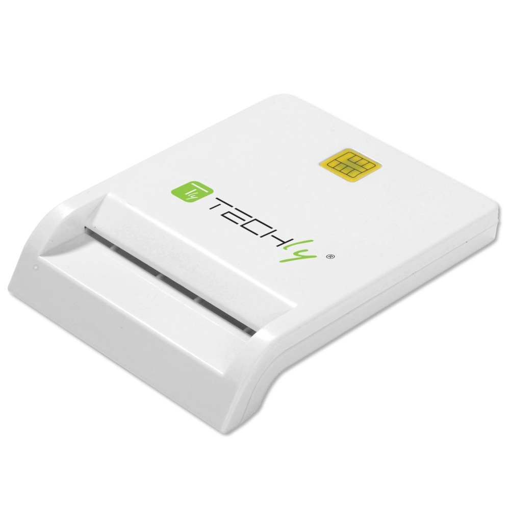 Compact Smart Card Reader/Writer USB2.0 White - TECHLY - I-CARD CAM-USB2TY
