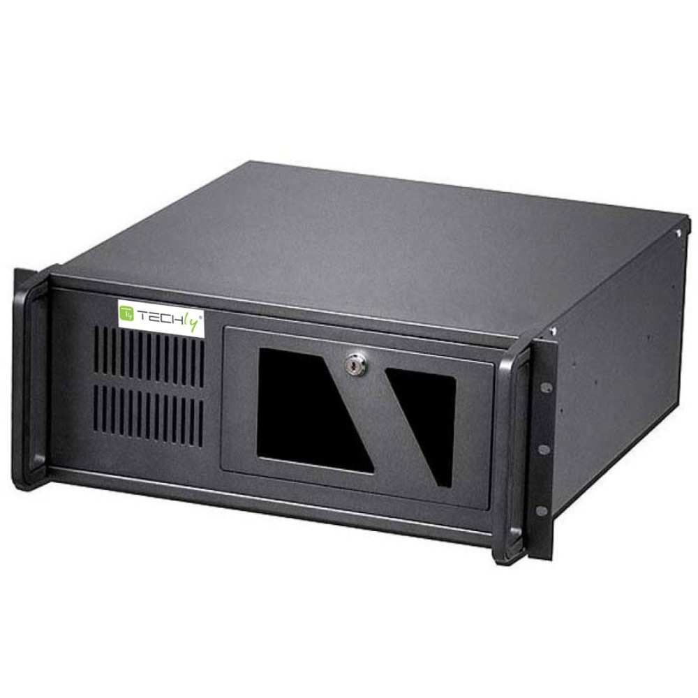 Industrial 4U Rackmount Computer Chassis 499mm - Techly - I-CASE MP-P4HX-BLK2-1