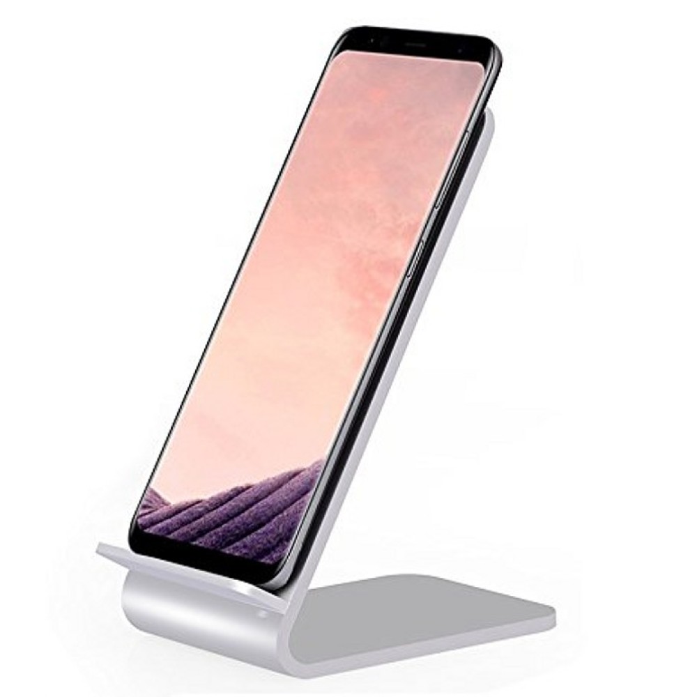 Wireless Fast Charger Qi Vertical Stand 10W Aluminum Alloy - TECHLY - I-CHARGE-WRA10S-1